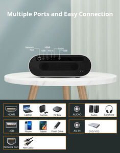 <span class=keywords><strong>Mini</strong></span> <span class=keywords><strong>Proyector</strong></span> Inteligente <span class=keywords><strong>WIFI</strong></span> de Última Generación con Resolución <span class=keywords><strong>Full</strong></span> <span class=keywords><strong>HD</strong></span> <span class=keywords><strong>1080P</strong></span> y 4K, <span class=keywords><strong>550</strong></span> Lúmenes, Altavoces Integrados, para Cine en Exteriores - Product Image 4