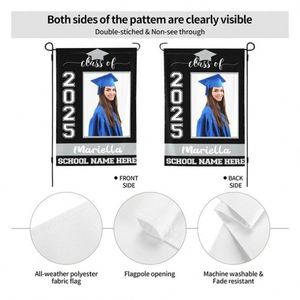 Décorations de jardin en polyester pour l'extérieur, panneau de bienvenue personnalisé pour chien, portrait numérique de chien par sublimation, bannières DIY pour l'extérieur - Product Image 2