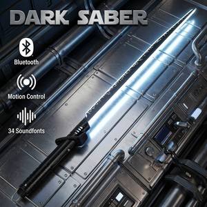 Sabre laser Nexussabers Dark Saber The <span class=keywords><strong>Mandalorian</strong></span>, sabre laser CNC Graflex Katana avec 34 sonorités pour l'entraînement, jouet lumineux - Product Image 1