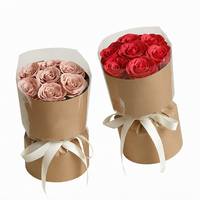 Bouquet de roses éternelles naturelles – Cadeau idéal pour la Saint-Valentin, la fête des Mères, les mariages et la décoration intérieure – Vente en gros