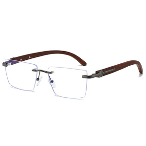 Lunettes <span class=keywords><strong>de</strong></span> <span class=keywords><strong>vue</strong></span> sans monture <span class=keywords><strong>en</strong></span> bambou et <span class=keywords><strong>bois</strong></span> 2026, <span class=keywords><strong>de</strong></span> marque, anti-lumière bleue, pour hommes d'affaires, verres sans monture, pour myopie - Product Image 5