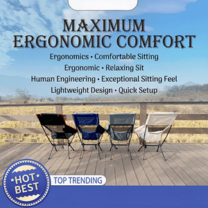 Chaise de camping pliante compacte <span class=keywords><strong>ultra</strong></span>-légère en acier inoxydable, <span class=keywords><strong>siège</strong></span> portable pour la plage et la pêche - Product Image 3