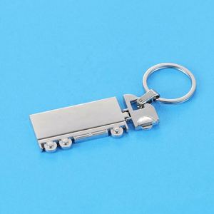 Porte-clés en métal personnalisé avec logo, grand modèle, en alliage de zinc, pour camion semi-remorque, pour cadeaux d'entreprise en logistique - Product Image 3