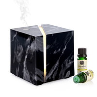 200ml Cube moderne électronique Portable ultrasons grain de marbre aromathérapie parfum humidificateur d'air diffuseur d'arôme d'huile essentielle