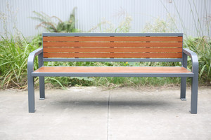 Mobilier d'extérieur Banc de loisirs moderne en bois long Banc en bois dur pour parc public Banc en bois pour sièges d'extérieur Banc pour jardin et patio - Product Image 6
