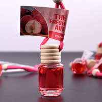 Diffuseur de parfum pour voiture en verre, pendentif désodorisant en gros pour voiture, diffuseur d'aromathérapie suspendu pour voiture