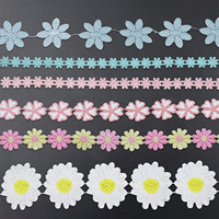 Composition en coton personnalisé Dentelle brodée Dentelle évidée Garniture en dentelle à motifs floraux pour lingerie et robes pour femmes