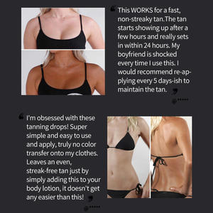 30% DHA Self Tanning Drops Pelembap Perawatan Kulit Losion Pencokelat Kulit Tanpa Sinar Matahari Minyak Pencokelat Kulit Cepat Label Pribadi - Product Image 5