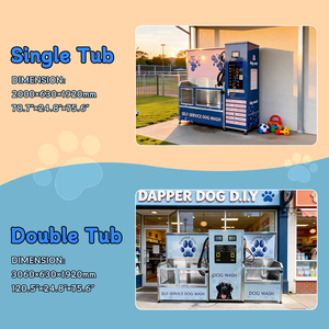 Kiosque de lavage pour animaux de compagnie en plein air, laveuse de chiens en libre-service, écran tactile, multifonctionnel, réutilisable avec sécheuse - Product Image 3