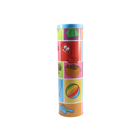 Boîte en métal ronde pour rouleaux d'œufs, motif mignon, en fer blanc, emballage rond, boîte en métal haute, service OEM/ODM
