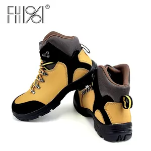 FH961 Rugged Work Shoes For Man With Steel Toe Boots For Heavy-Duty Construction Sites Waterproof Durable Non-Slip Design