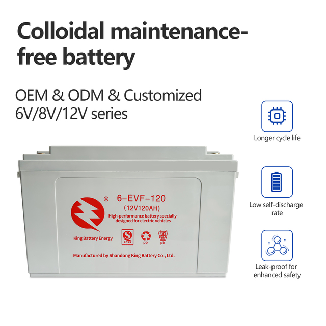 Lead-acid battery 12V 100AH for electric sightseeing vehicles/patrol cars; lead-acid battery 6EVF100, maintenance-free, gel cell