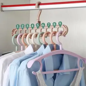 Séchoir à linge en plastique à 9 trous et organisateur de penderie pliable multifonctionnel pour un rangement gain de place - Product Image 2