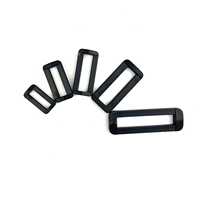 Offre Spéciale 38mm Noir En Plastique D Anneau Boucle Forte Ceinture Boucle Sangle Curseur pour Sac À Dos Sangle Plat D-ring Conception