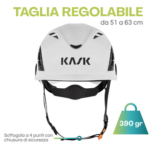 Casco di sicurezza bianco certificato EN397 con fascia regolabile per uso industriale - Product Image 2