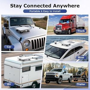Support <span class=keywords><strong>de</strong></span> toit magnétique Starlink Mini avec raccord <span class=keywords><strong>de</strong></span> tige, support satellite en alliage d'aluminium léger pour voiture, bateau, camion, camping, voyage - Product Image 6