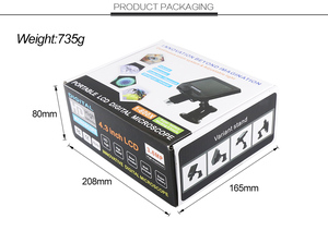 एल्यूमीनियम मिश्र धातु डिजिटल माइक्रोस्कोप 4.3 "8mp 1000x डिजिटल इलेक्ट्रॉनिक माइक्रोस्कोपो ट्राइनओकुलर निरंतर प्रवर्धन मैग्नेफायर - Product Image 6