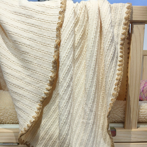 Bông bé quấn chăn Crochet đan ném Chăn với ưa thích sò điệp cạnh cổ điển gia truyền cũi xe đẩy trẻ mới biết đi chăn - Product Image 2