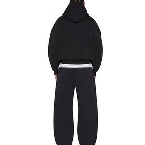 Felpa con cappuccio con <span class=keywords><strong>Zip</strong></span> personalizzata di alta qualità Unisex con cerniera squadrata con cappuccio in <span class=keywords><strong>pile</strong></span> di cotone pesante da <span class=keywords><strong>uomo</strong></span> con cappuccio - Product Image 3