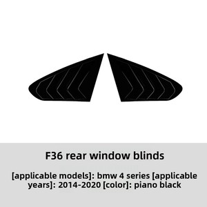 Cubiertas Decorativas para Ventanas Laterales Traseras en Negro Brillante ABS, Aptas para BMW Serie 4 F36 <span class=keywords><strong>Gran</strong></span> Coupé 2014-2020 - Product Image 6