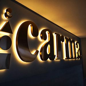 Enseigne LED en acrylique noire 2700K blanc chaud pour magasin de détail, logo lumineux, installation facile - Product Image 2