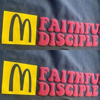 Vinyle thermocollant 3D en relief (HTV) en gros, transfert sérigraphié personnalisé, étiquette de marque prête à presser, transfert DTF pour T-shirts