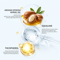 Sérum Capillaire Éclaircissant et Anti-Frisottis à l'Huile d'Argan, au Squalane et à la Vitamine E pour Soin Quotidien – Marque Blanche