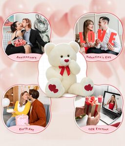 Orsacchiotto Marrone Alto 1,5 Metri con Cuore Rosso '<span class=keywords><strong>Ti</strong></span> <span class=keywords><strong>Amo</strong></span>' - <span class=keywords><strong>Peluche</strong></span> Gigante per Anniversario della Fidanzata - Product Image 5