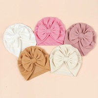 Diadema para Bebés Niñas, Color Sólido, con Lazo, Gorro para Recién Nacidos, Turbante para Accesorios para el Cabello