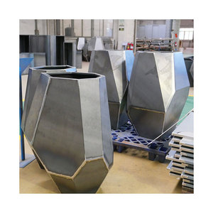Jardinière en <span class=keywords><strong>acier</strong></span> corten, forme personnalisée découpée au laser, forme géométrique longue et carrée, pour pots de fleurs, jardinière irrégulière en métal - Product Image 1