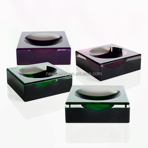 Tamaño personalizado 20mm 25mm 30mm 35mm grueso bloque acrílico CNC hoyuelo caramelo cuadrado Lucite Perspex encanto <span class=keywords><strong>Dent</strong></span> Bowl - Product Image 2