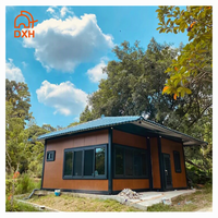 Maisons conteneurs préfabriquées modernes en kit, petites maisons conteneurs préfabriquées à ossature acier, prêtes à être expédiées pour la construction de bâtiments de jardin