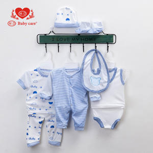 Großhandel Neugeborenen Jumps uit Acht Stück Polyester Kletter anzug für 0-1 Jahre alt Button Cartoon Baby Anzug für den Außenhandel - Product Image 1