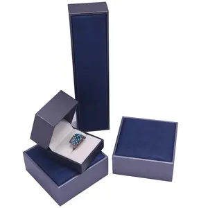 Wholesale PU Leather Jewelry Packaging Gift Box For Ring Necklace Bangle Bracelet Storage