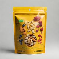 Bolsa de Mylar Personalizada OEM, Reutilizable, con Cierre Hermético, Apta para Alimentos, con Ventana Esmerilada, para Nueces Asadas con Miel