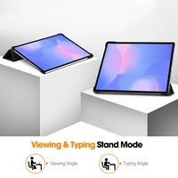 Étui en cuir PU pour Samsung Galaxy Tab S10 FE Plus 13,1 pouces avec emplacement pour stylet, support pliable en TPU souple, protection contre les chocs, housse de tablette