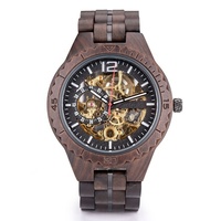 Montre mécanique en bois naturel, montre-bracelet en bois, montre automatique pour couple