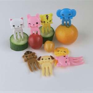 Bento-<span class=keywords><strong>mini</strong></span> horquilla de granja de animales <span class=keywords><strong>para</strong></span> niños, bento de frutas de dibujos animados, señal decorativa de plástico creativa, variedad de tenedores - Product Image 6