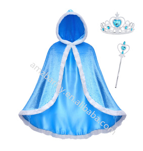 Cape d'Halloween en Velours Chaud pour Enfant, Elsa Sofia, <span class=keywords><strong>Raiponce</strong></span>, Aurore, Princesse, avec Accessoires - Product Image 6