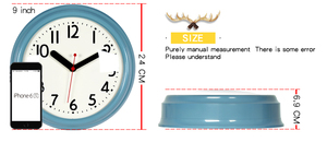 <span class=keywords><strong>Orologio</strong></span> <span class=keywords><strong>da</strong></span> <span class=keywords><strong>Parete</strong></span> Azzurro, Design Moderno Retrò, Movimento al Quarzo Silenzioso, Grande <span class=keywords><strong>Orologio</strong></span> Rotondo <span class=keywords><strong>da</strong></span> Appendere per Soggiorno, Camera <span class=keywords><strong>da</strong></span> Letto, Arredamento Casa - Product Image 3