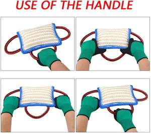 Durevole di Addestramento Del Cane Rimorchiatore Giocattolo, 3 maniglie di Iuta Morso Cuscino 9.5 "6.5" di Lino Rimorchiatore Giocattolo per i Giovani Cani - Product Image 5