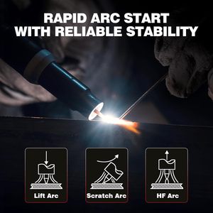 Torcia per saldatura TIG ARCCAPTAIN WP-26 raffreddata ad aria con avviamento ad alta frequenza, 13FT 150A, compatibile con TIG205 Pro/TIG205P Pro/TIG200P <span class=keywords><strong>ACDC</strong></span> - Product Image 3