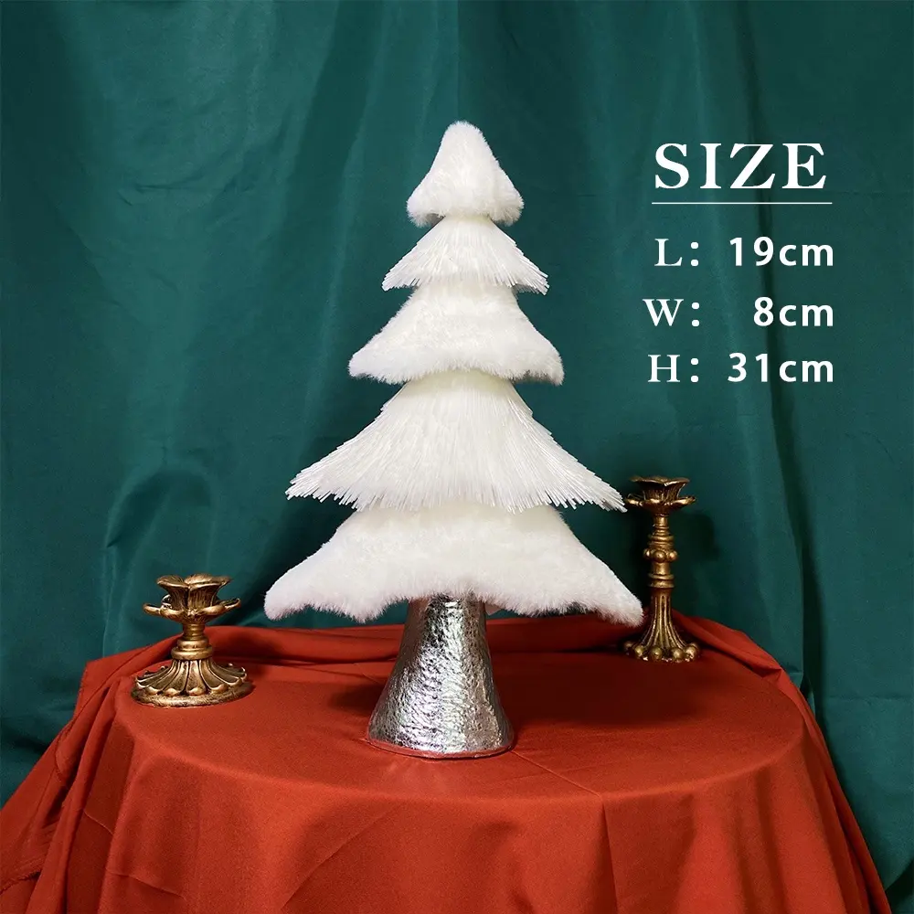 Nieuwe Producten Goede Prijs Van Groothandel 18 Inch Witte Handgemaakte Kerstboom Op De Tafel