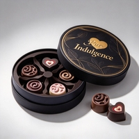 Boîte d'emballage personnalisée pour chocolats et noix, en papier spécial, demi-cercle, boîte cadeau gastronomique, vente en gros