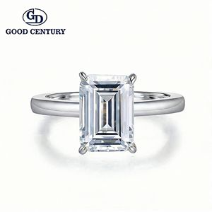 Anillo <span class=keywords><strong>de</strong></span> Diamante Cultivado en Laboratorio con Corte Esmeralda, 4 Puntas, Certificado IGI, <span class=keywords><strong>Oro</strong></span> <span class=keywords><strong>de</strong></span> 14K y 18K, GC - Product Image 1