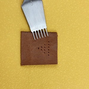 Elmas kesim DIY el yapımı çelik diş parlatma fransız eğik düz keski oyma deri el sanatları yumruk aracı - Product Image 6