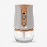 Diffuseur d'aromathérapie Faner à brancher, style poulie en grain de bois, sans eau, avec bouteille en verre, pour petits espaces, personnalisable OEM