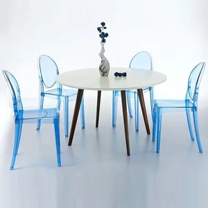 Wholesale Outdoor Transparent Hotel Event Arm Stackable Acrylic Ghost Plastic <b>Dining</b> <b>Chairs</b> - Product Image 6