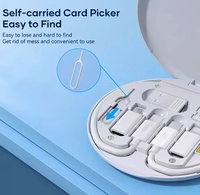 Kit de Câbles de Données Multifonctionnel 6 en 1 avec Étui de Rangement USB, Adaptateur de Charge Rapide 5A, Câble en Cuivre Pur et Support
