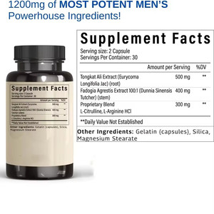 Capsules d'extrait de racine de Tongkat Ali de meilleure qualité Extrait de Tongkat Ali Fadogia - Product Image 3